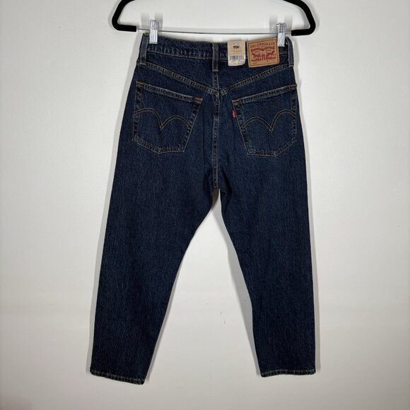 Levis Women 26 Blue Denim Button Fly High Rise 501 Original Cropped Jeans NWT - Picture 10 of 15